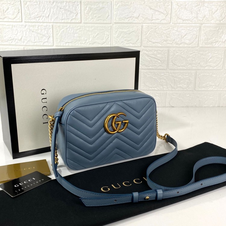 GUCCİ MARMONT MESSENGER BAG PETROL MAVİSİ